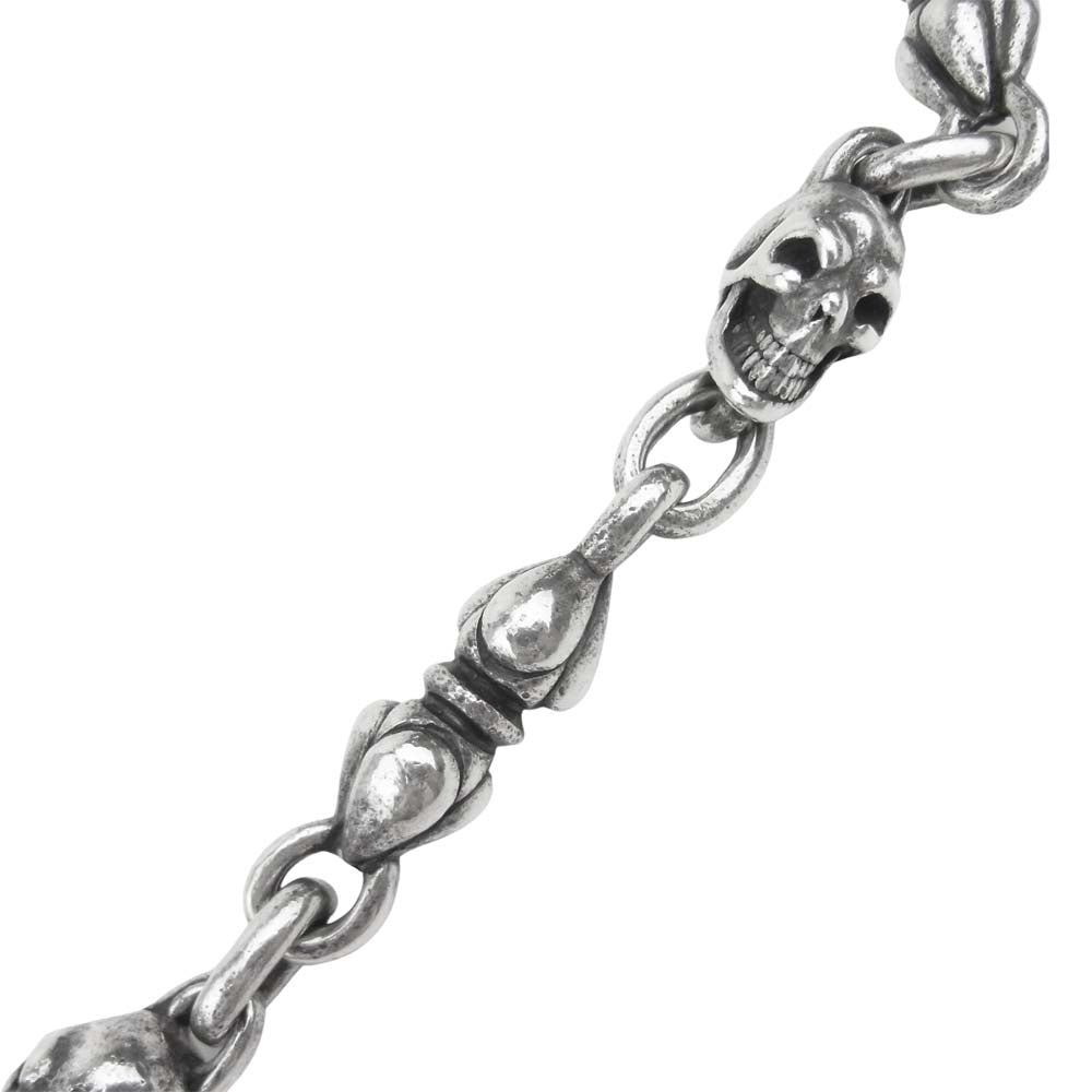 GABOR ガボール スカルオン 4ハート キーパー 2パンサー 5スカル ヌードル リンク ウォレット チェーン シルバー系【中古】