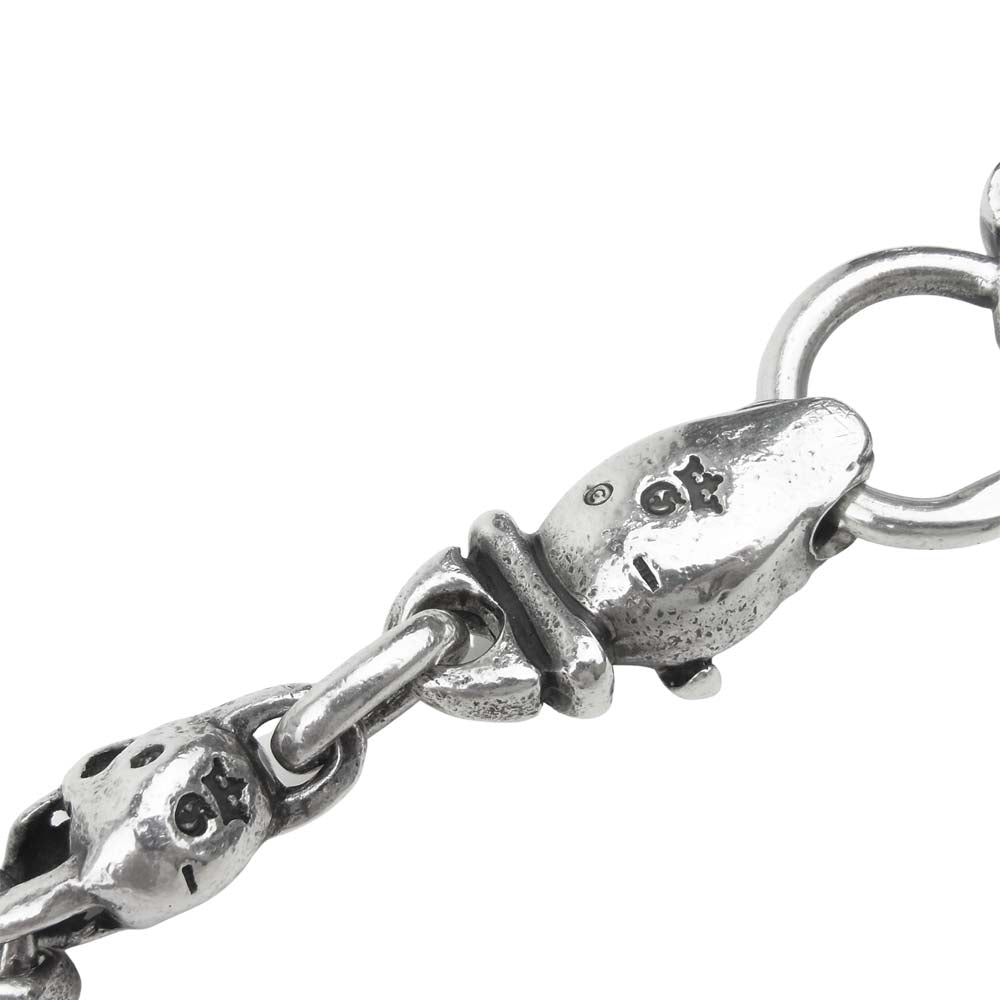 GABOR ガボール スカルオン 4ハート キーパー 2パンサー 5スカル ヌードル リンク ウォレット チェーン シルバー系【中古】
