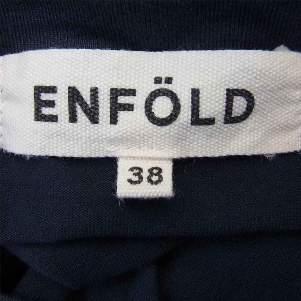 ENFOLD エンフォルド 3007S280-1360 クルーネック プルオーバー アシンメトリー カットソー ネイビー系 38【中古】