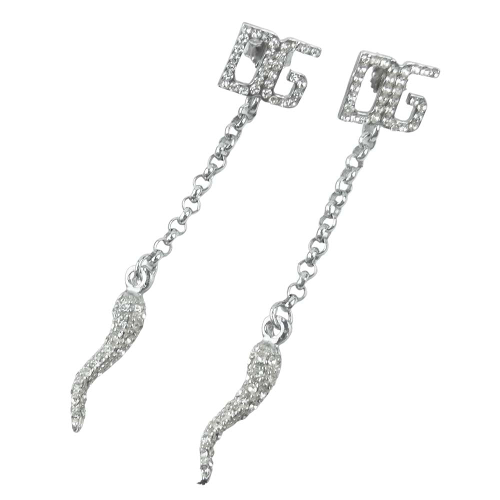 DOLCE&GABBANA ドルチェアンドガッバーナ コルノ シルバー 925 ピアス イタリア製 シルバー系【中古】
