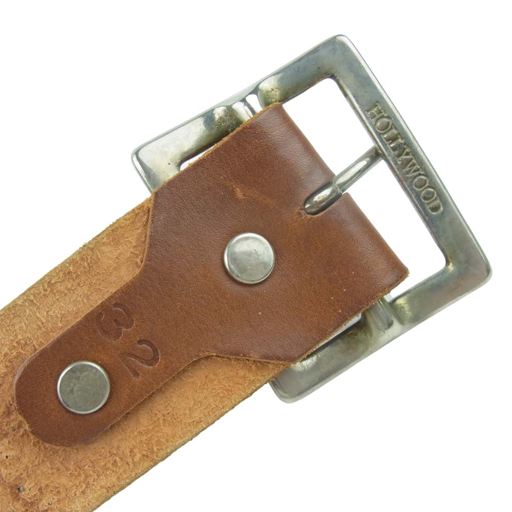 HTC エイチティーシー Leather Belt レザー スター スタッズ ベルト ブラウン系 32【中古】
