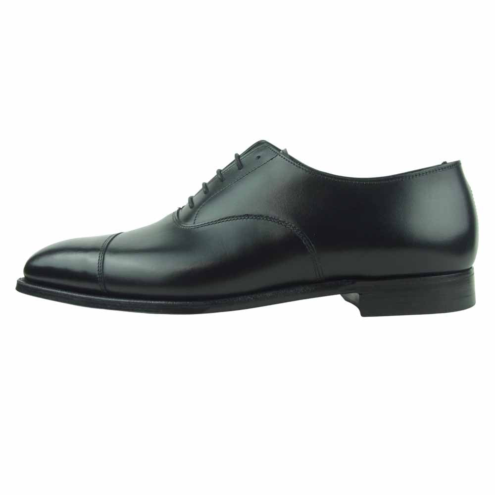 CROCKETT&JONES クロケットアンドジョーンズ 29447A-C01L3 英国製 AUDLEY オードリー 内羽根 ストレートチップ キャップトゥ レザー シューズ ブラック系 9E【新古品】【未使用】【中古】