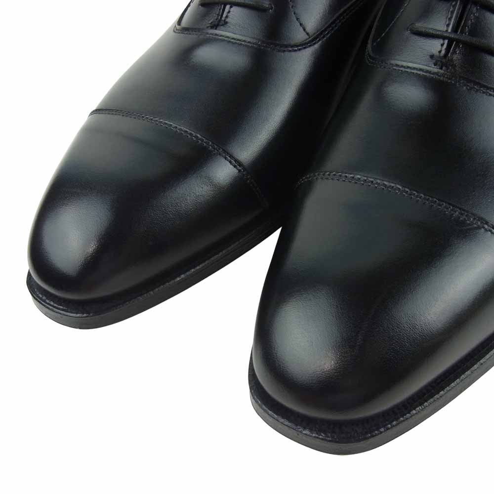 CROCKETT&JONES クロケットアンドジョーンズ 29447A-C01L3 英国製 AUDLEY オードリー 内羽根 ストレートチップ キャップトゥ レザー シューズ ブラック系 9E【新古品】【未使用】【中古】