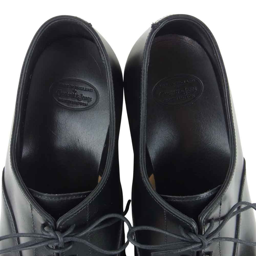 CROCKETT&JONES クロケットアンドジョーンズ 29447A-C01L3 英国製 AUDLEY オードリー 内羽根 ストレートチップ キャップトゥ レザー シューズ ブラック系 9E【新古品】【未使用】【中古】