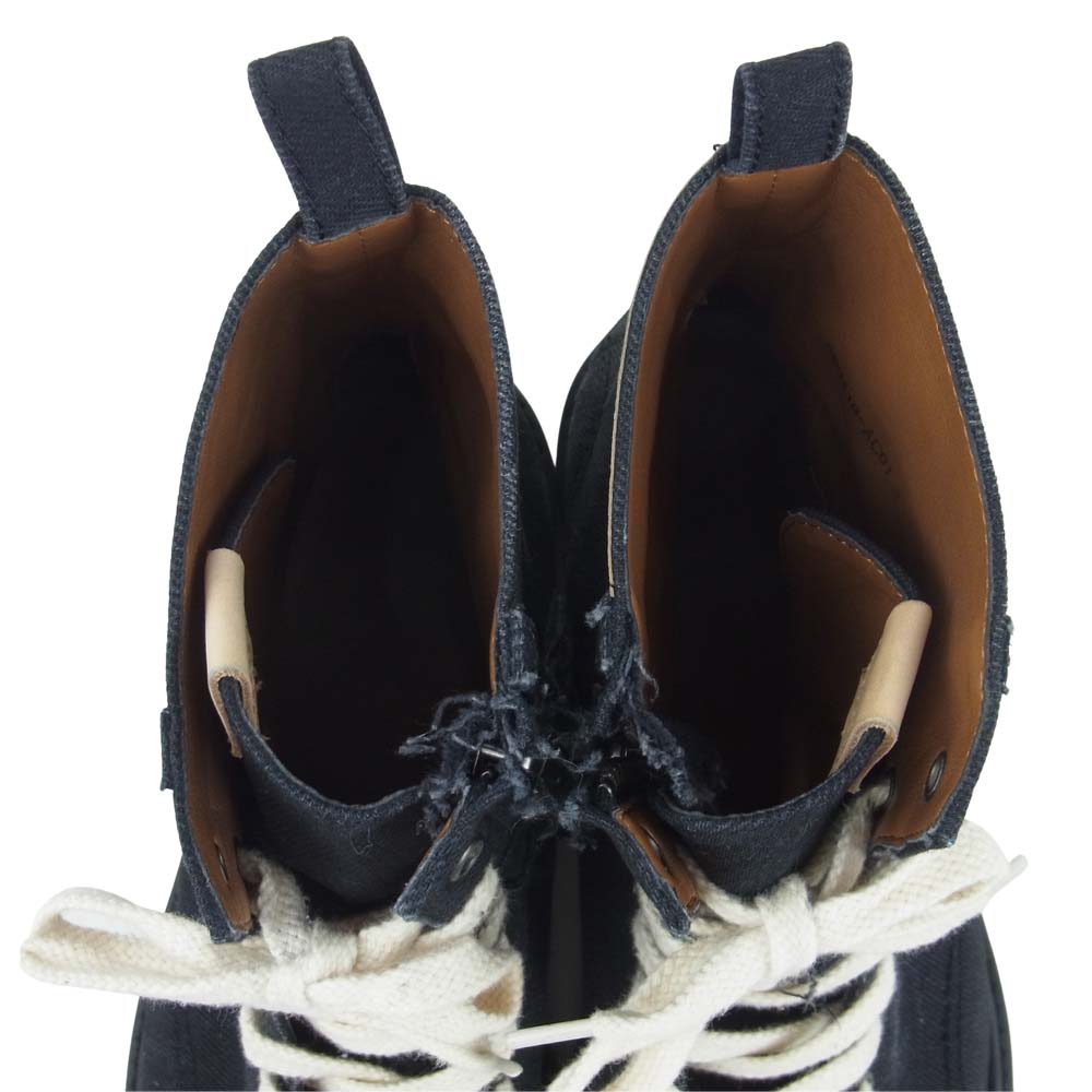 glamb グラム GB0318-AC01 Slinky denim boots スリンキー デニム ブーツ 日本製 ブラック系 2【中古】