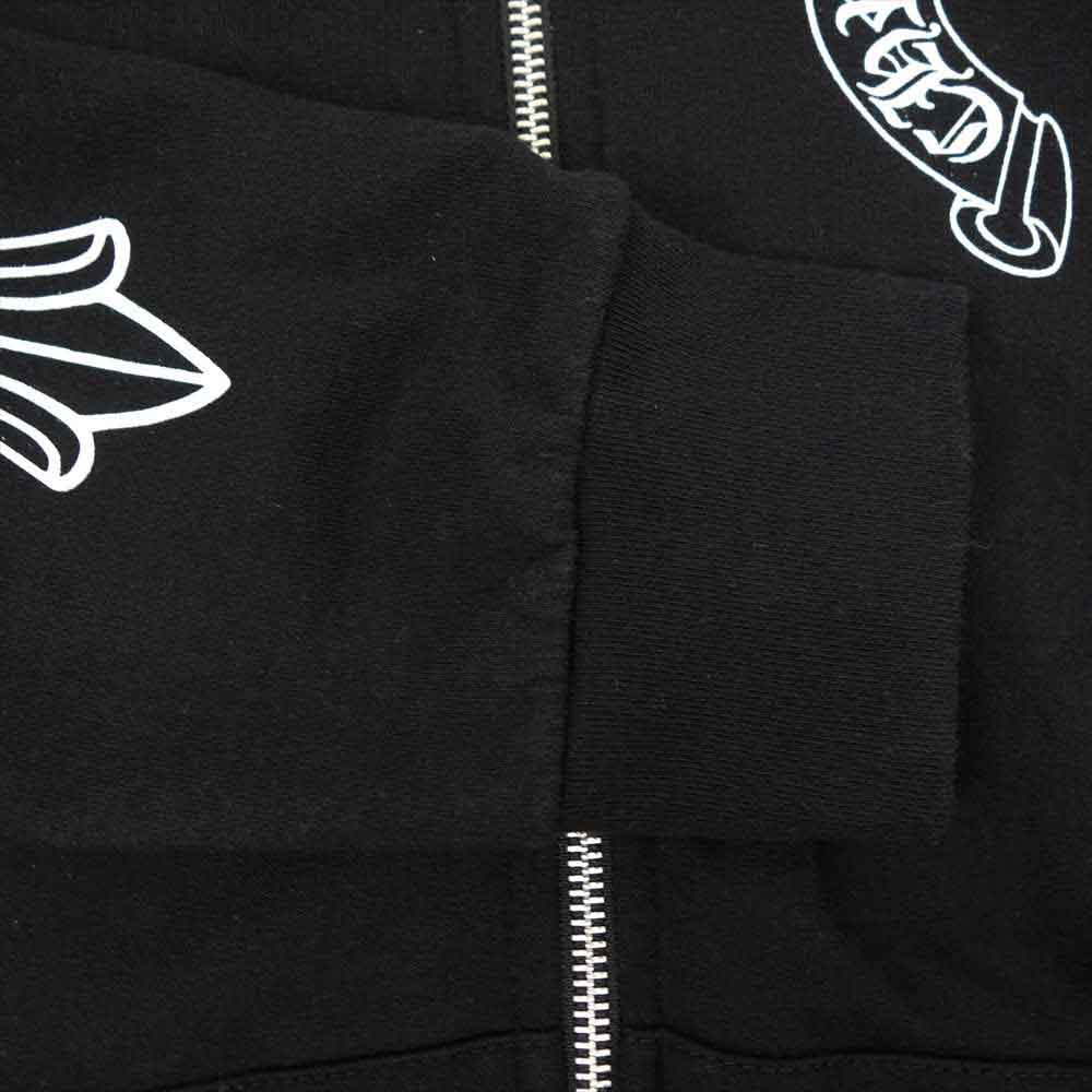 CHROME HEARTS クロムハーツ（原本無） ホースシュー フローラル クロス プリント ダガー ジップ パーカー M【中古】