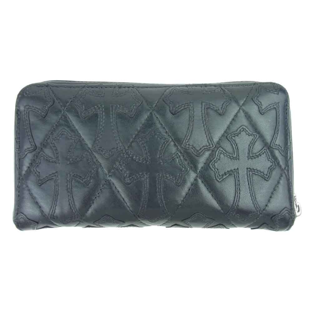 CHROME HEARTS クロムハーツ（原本有） REC F ZIP キルティング セメタリー クロス ウォレット【美品】【中古】