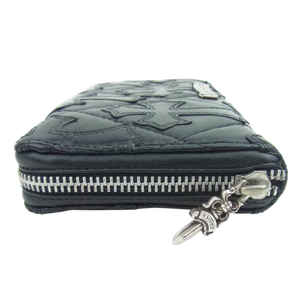 CHROME HEARTS クロムハーツ（原本有） REC F ZIP キルティング セメタリー クロス ウォレット【美品】【中古】