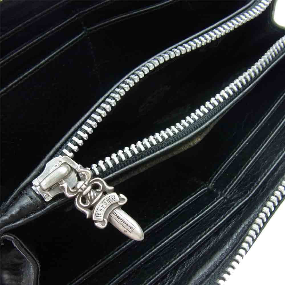 CHROME HEARTS クロムハーツ（原本有） REC F ZIP キルティング セメタリー クロス ウォレット【美品】【中古】