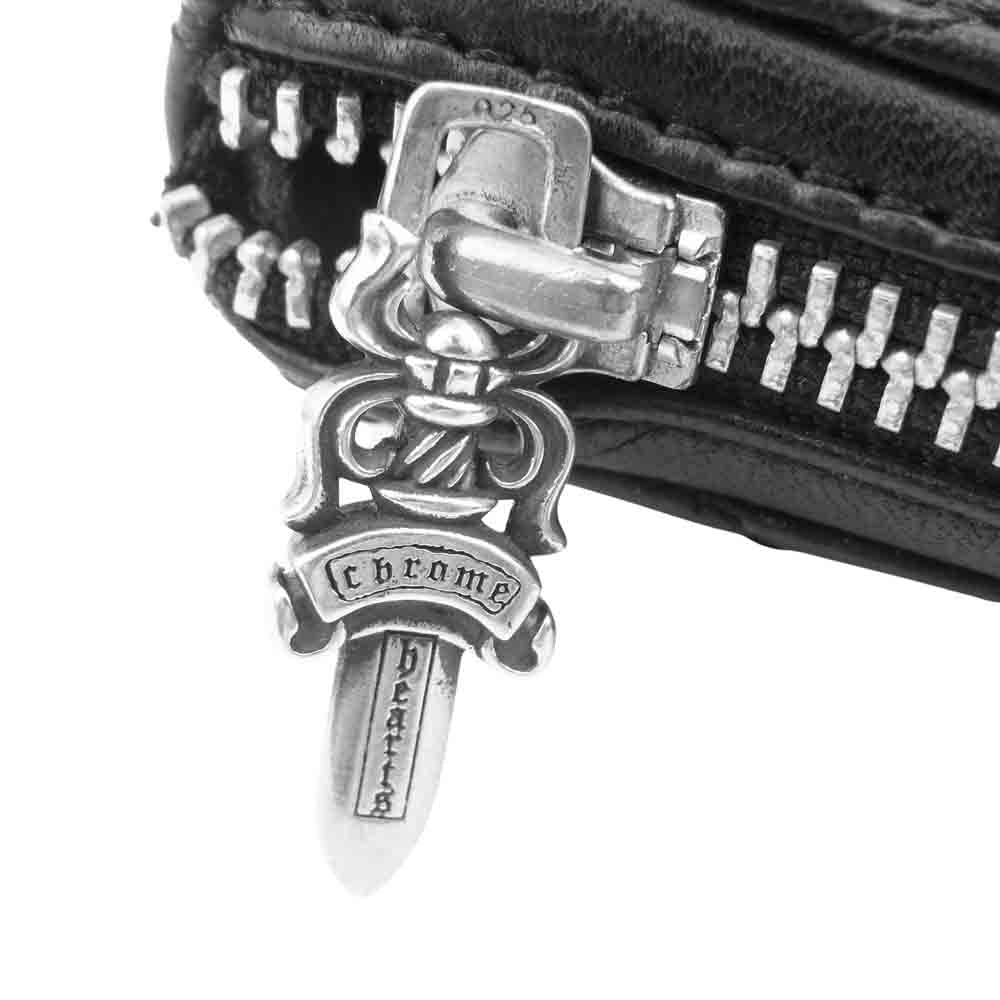 CHROME HEARTS クロムハーツ（原本有） REC F ZIP キルティング セメタリー クロス ウォレット【美品】【中古】