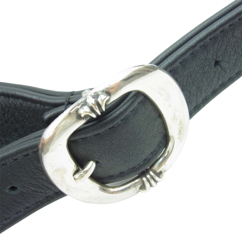 CHROME HEARTS クロムハーツ（原本無） セメタリークロス パッチ ガンスリンガー タガーZIP レザー メール バッグ ブラック系【中古】