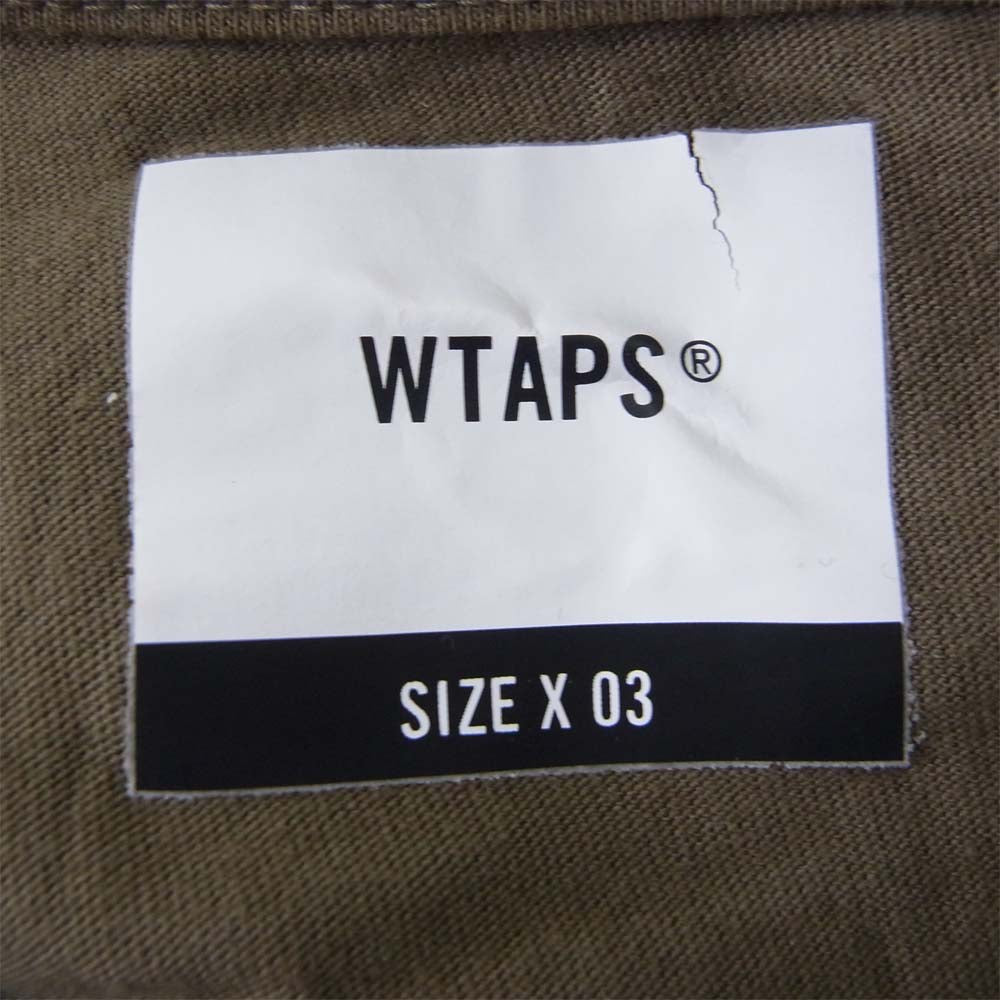 WTAPS ダブルタップス 20SS 201PCDT-ST08S TIMES TEE カーキ系 3【中古】