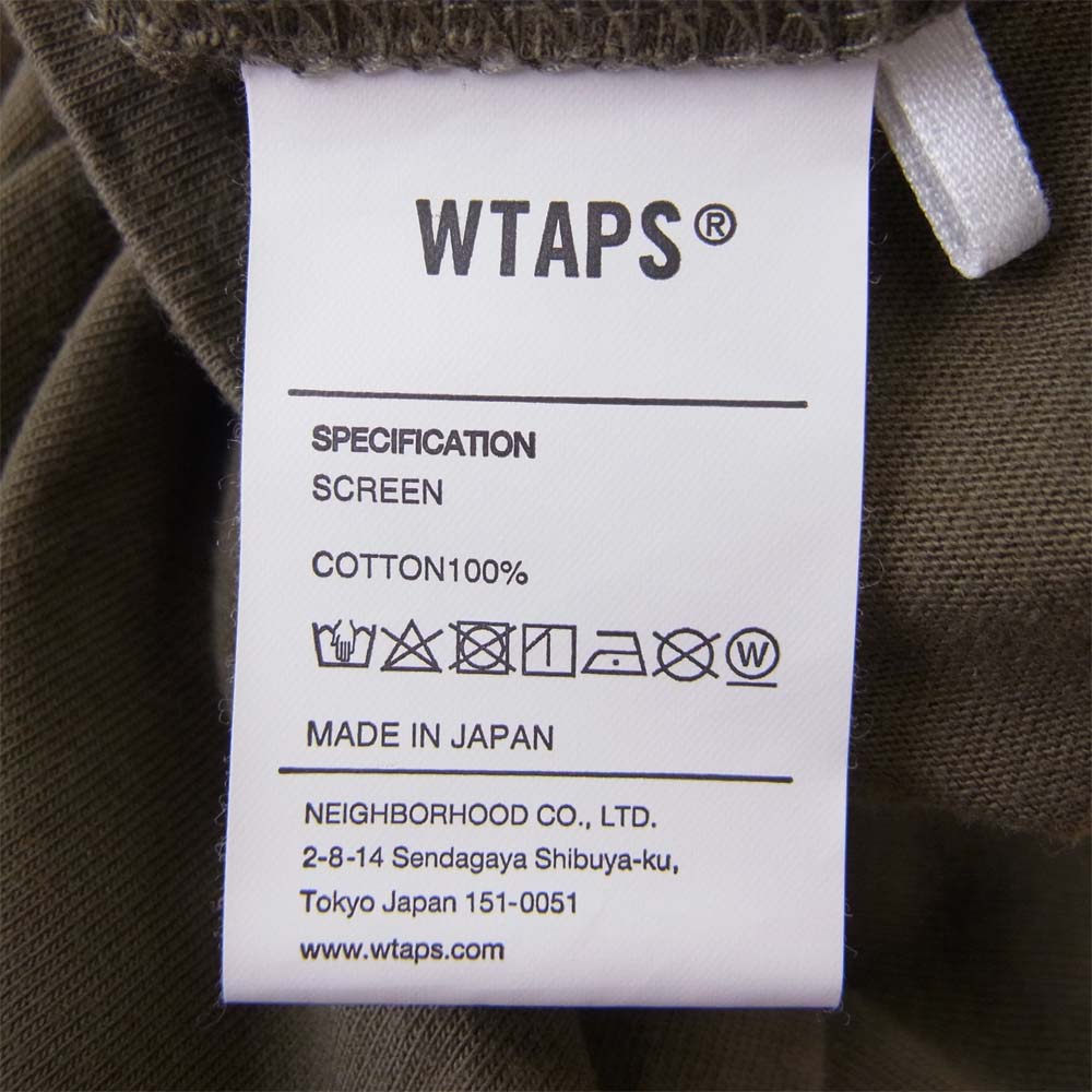 WTAPS ダブルタップス 20SS 201PCDT-ST08S TIMES TEE カーキ系 3【中古】