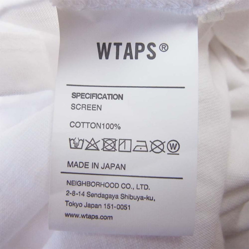 WTAPS ダブルタップス 20SS 201PCDT-ST15S STENCIL TEE ホワイト系 3【中古】