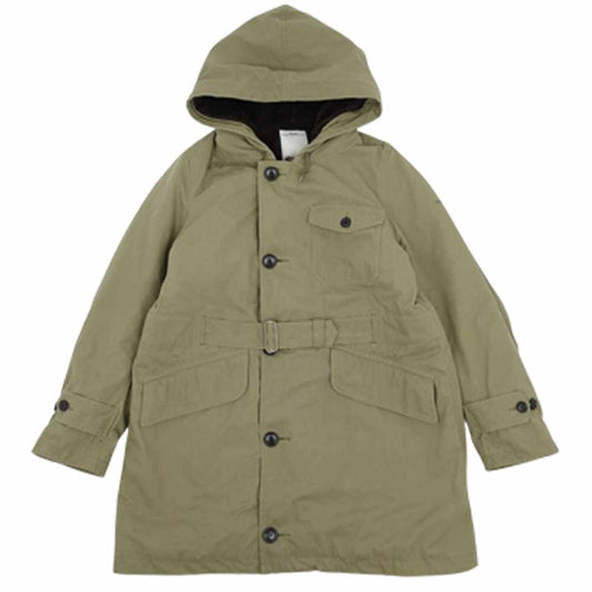 VISVIM ビズビム 17AW 0117205013008 ADMIRAL PARKA アルパカ混 ウール 裏ボア モッズ コート  カーキ系 2【美品】【中古】