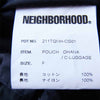 NEIGHBORHOOD ネイバーフッド 21SS 211TQNH-CG01 POUCH . OHANA / C-LUGGAGE フラワー パターン 巾着型 ポーチ  ブラック系 F【新古品】【未使用】【中古】