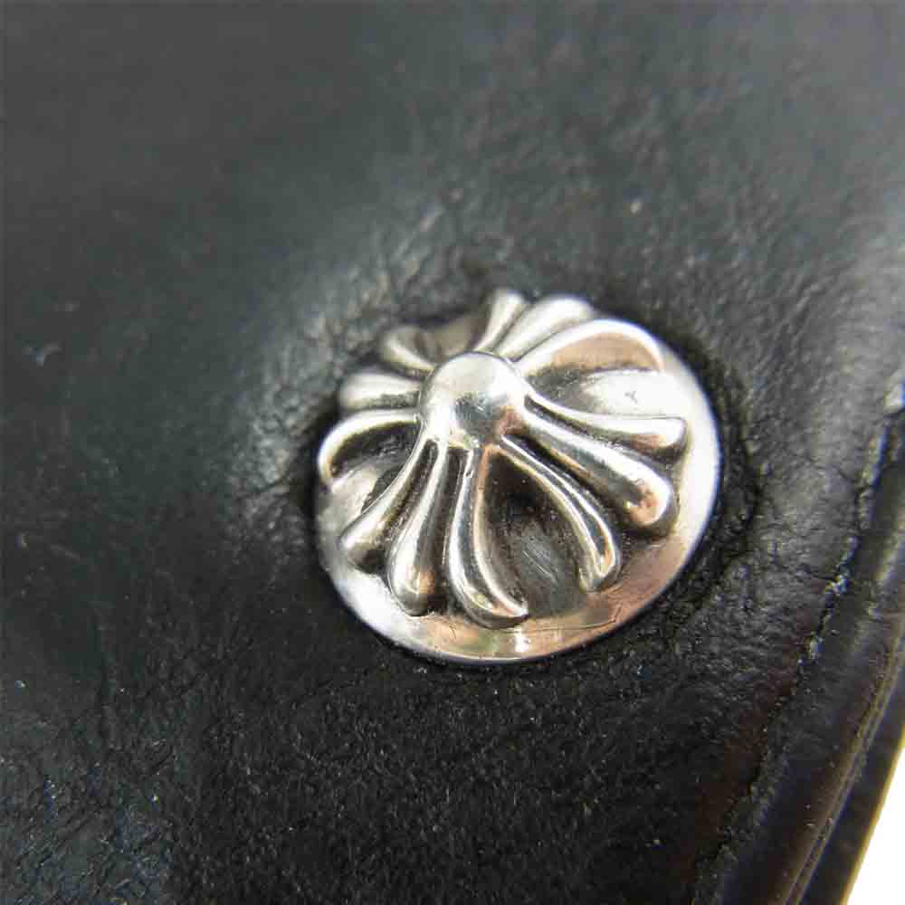 CHROME HEARTS クロムハーツ（原本有） 1 SNAP ワンスナップ クロスボール ボタン ウォレット ブラック系【中古】