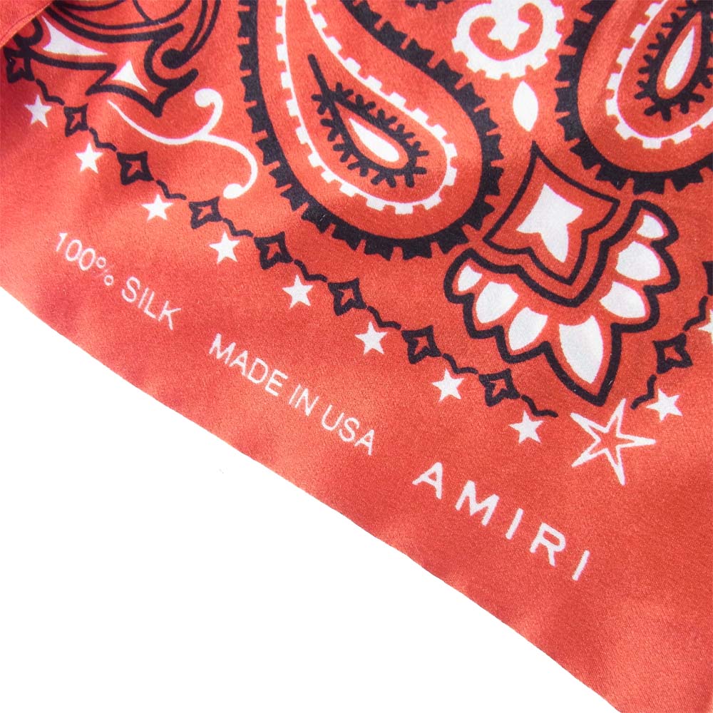 アミリ BANDANA KEYCHAIN バンダナ キーチェーン シルク USA製 レッド
