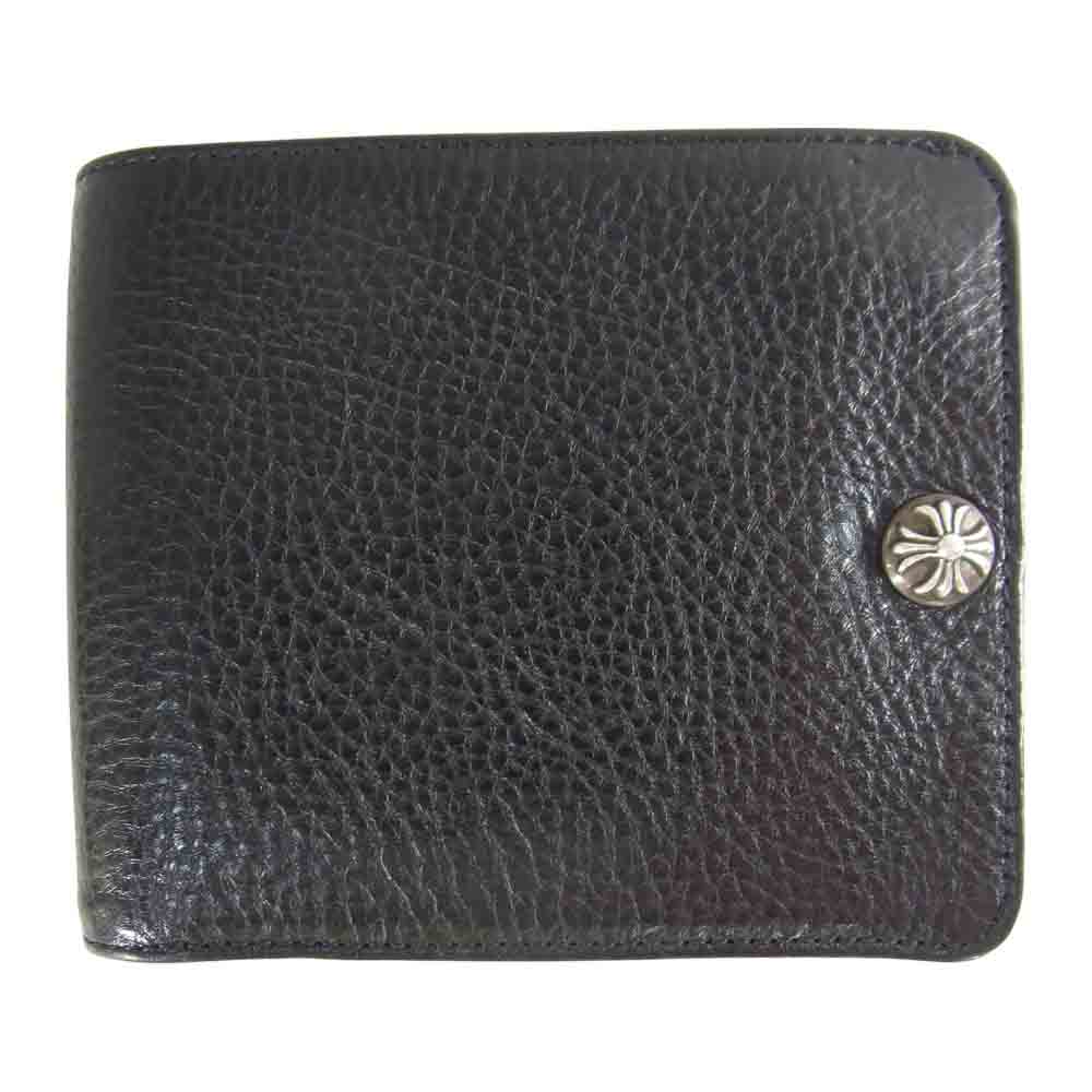 CHROME HEARTS クロムハーツ（原本無） 1SNAP クロスボールボタン ワンスナップ ウォレット ブラック系【中古】