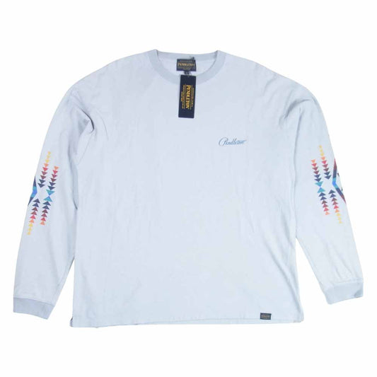 PENDLETON ペンドルトン Sleeve Print Long Sleeve Tee 袖 プリント 長袖 Tシャツ IceGray M【美品】【中古】