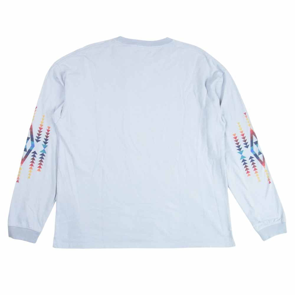 PENDLETON ペンドルトン Sleeve Print Long Sleeve Tee 袖 プリント 長袖 Tシャツ IceGray M【美品】【中古】