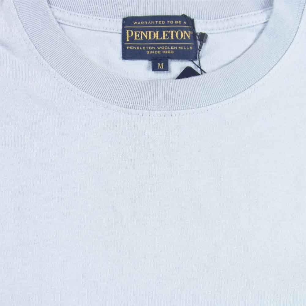PENDLETON ペンドルトン Sleeve Print Long Sleeve Tee 袖 プリント 長袖 Tシャツ IceGray M【美品】【中古】