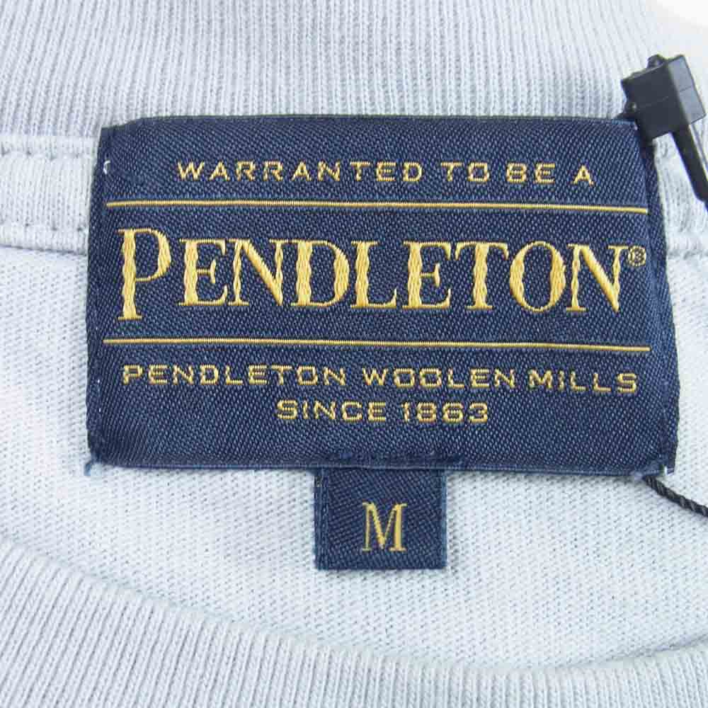 PENDLETON ペンドルトン Sleeve Print Long Sleeve Tee 袖 プリント 長袖 Tシャツ IceGray M【美品】【中古】
