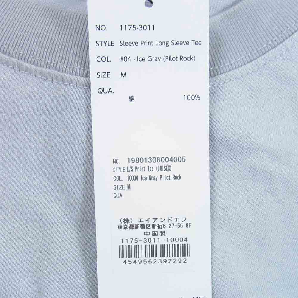 PENDLETON ペンドルトン Sleeve Print Long Sleeve Tee 袖 プリント 長袖 Tシャツ IceGray M【美品】【中古】