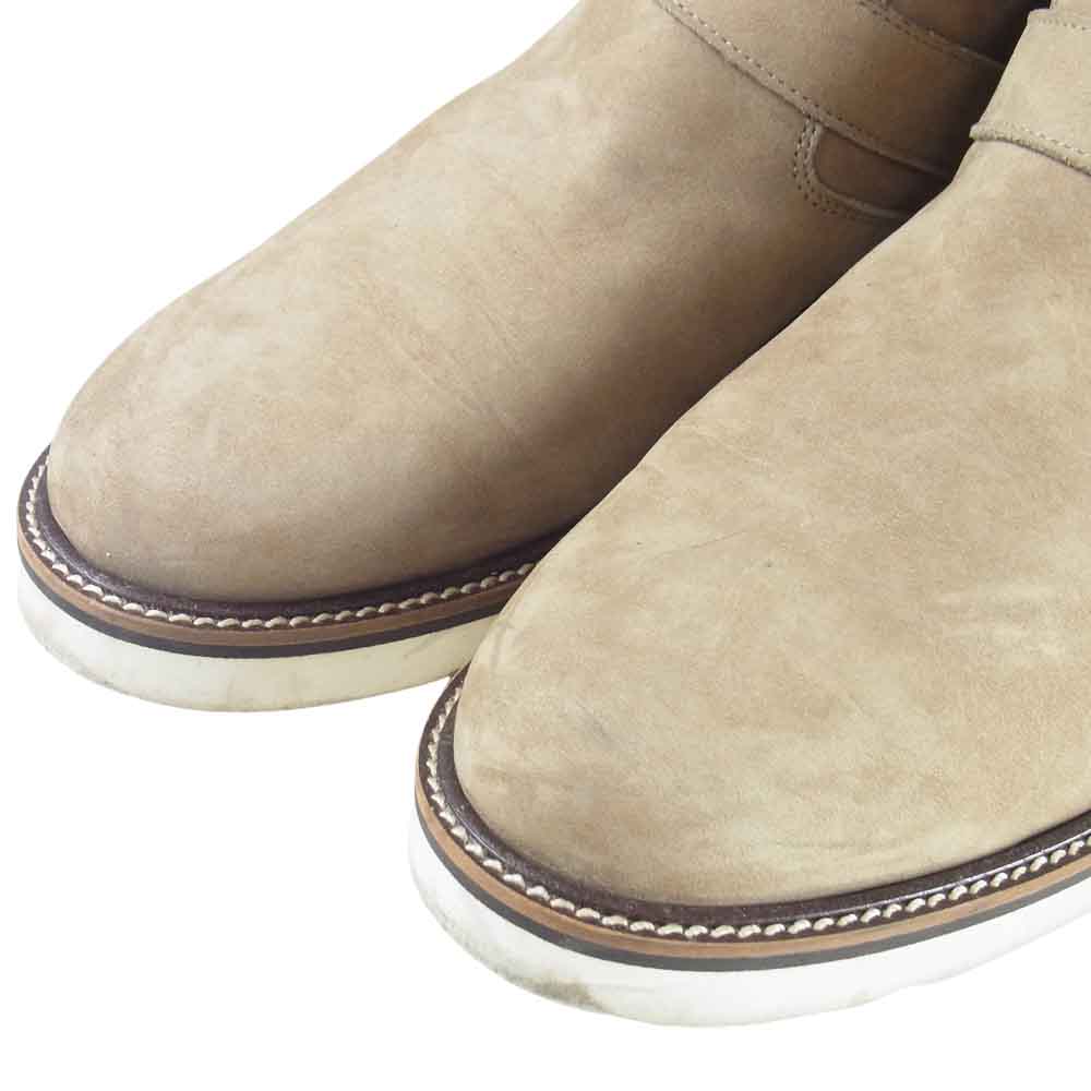 wjk ダブルジェイケイ 8805 MOUTON COW SUEDE ZIP エンジニア ブーツ スウェード ベージュ系 42【中古】