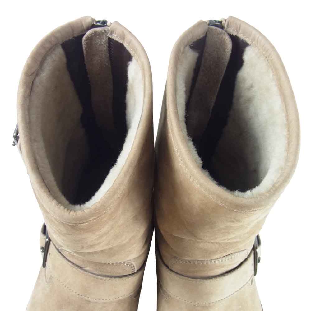 wjk ダブルジェイケイ 8805 MOUTON COW SUEDE ZIP エンジニア ブーツ スウェード ベージュ系 42【中古】