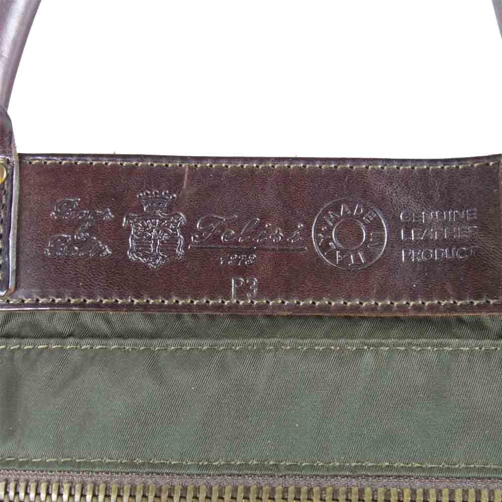 Felisi フェリージ P3 ナイロン ボストン バッグ ボストンバッグ ショルダー ダークカーキ系【中古】