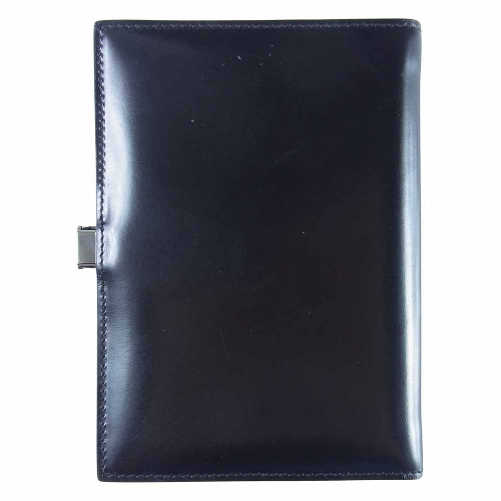 GUCCI グッチ システム手帳 レザー 手帳カバー イタリア製 レザーカバー ブラック系【美品】【中古】