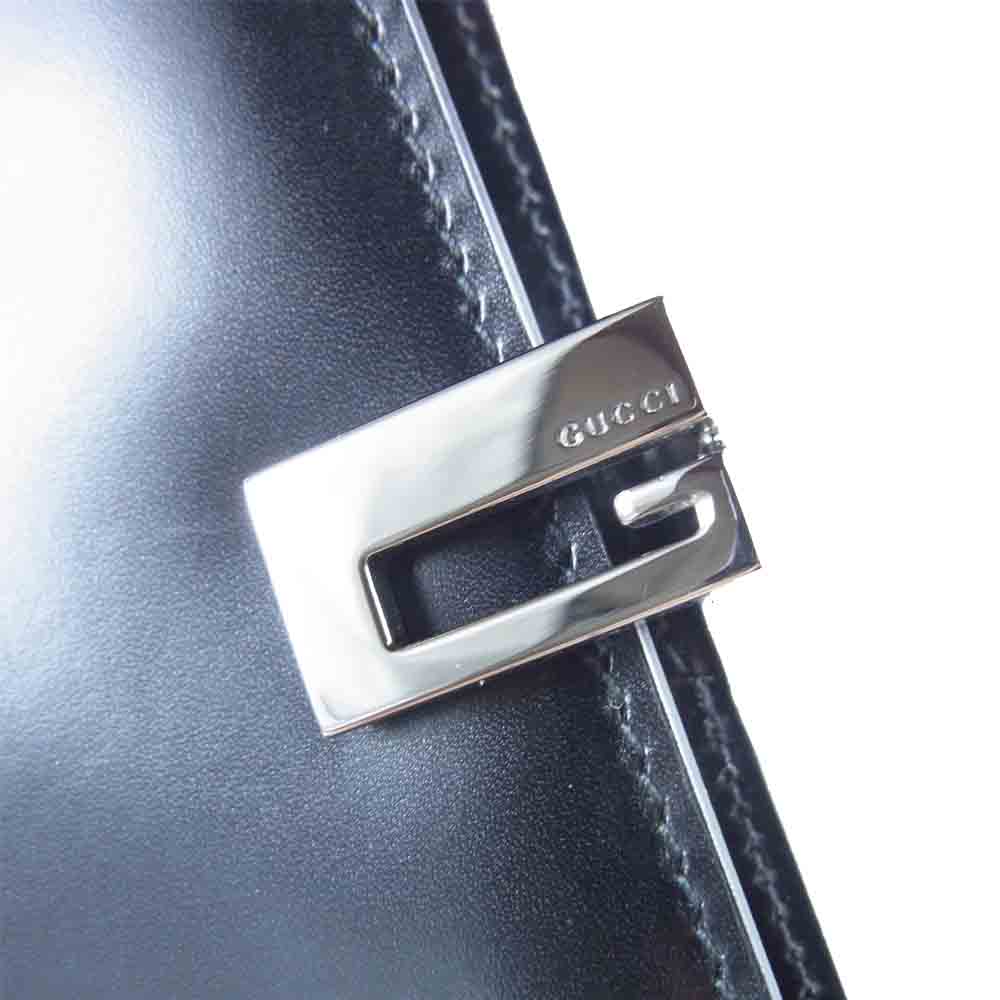 GUCCI グッチ システム手帳 レザー 手帳カバー イタリア製 レザーカバー ブラック系【美品】【中古】