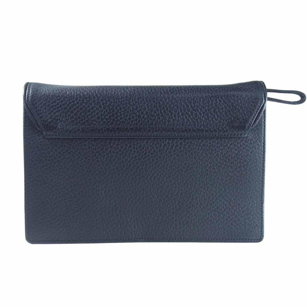 銀座タニザワ レザー セカンドバッグ セカンド バッグ クラッチ 6539 ブラック系【美品】【中古】