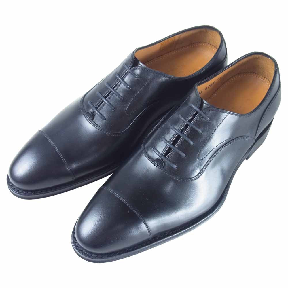JALAN SRIWIJAYA ジャランスリウァヤ 98654 キャップトゥ ストレートチップ ビジネスシューズ カーフレザー BlackCalf 5【美品】【中古】