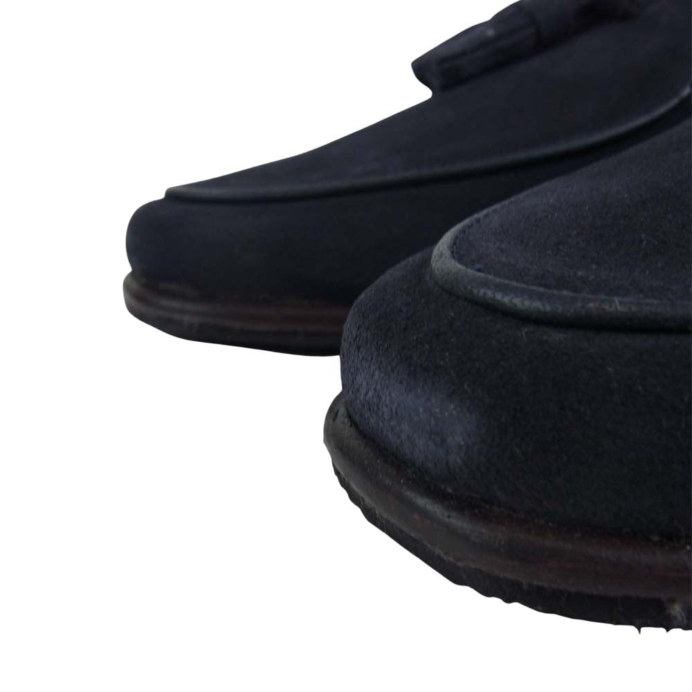 JALAN SRIWIJAYA ジャランスリウァヤ 98917 スエード タッセル ローファー スリッポン シューズ  ネイビー系 8【美品】【中古】