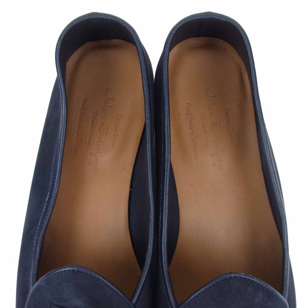 JALAN SRIWIJAYA ジャランスリウァヤ 98917 スエード タッセル ローファー スリッポン シューズ  ネイビー系 8【美品】【中古】