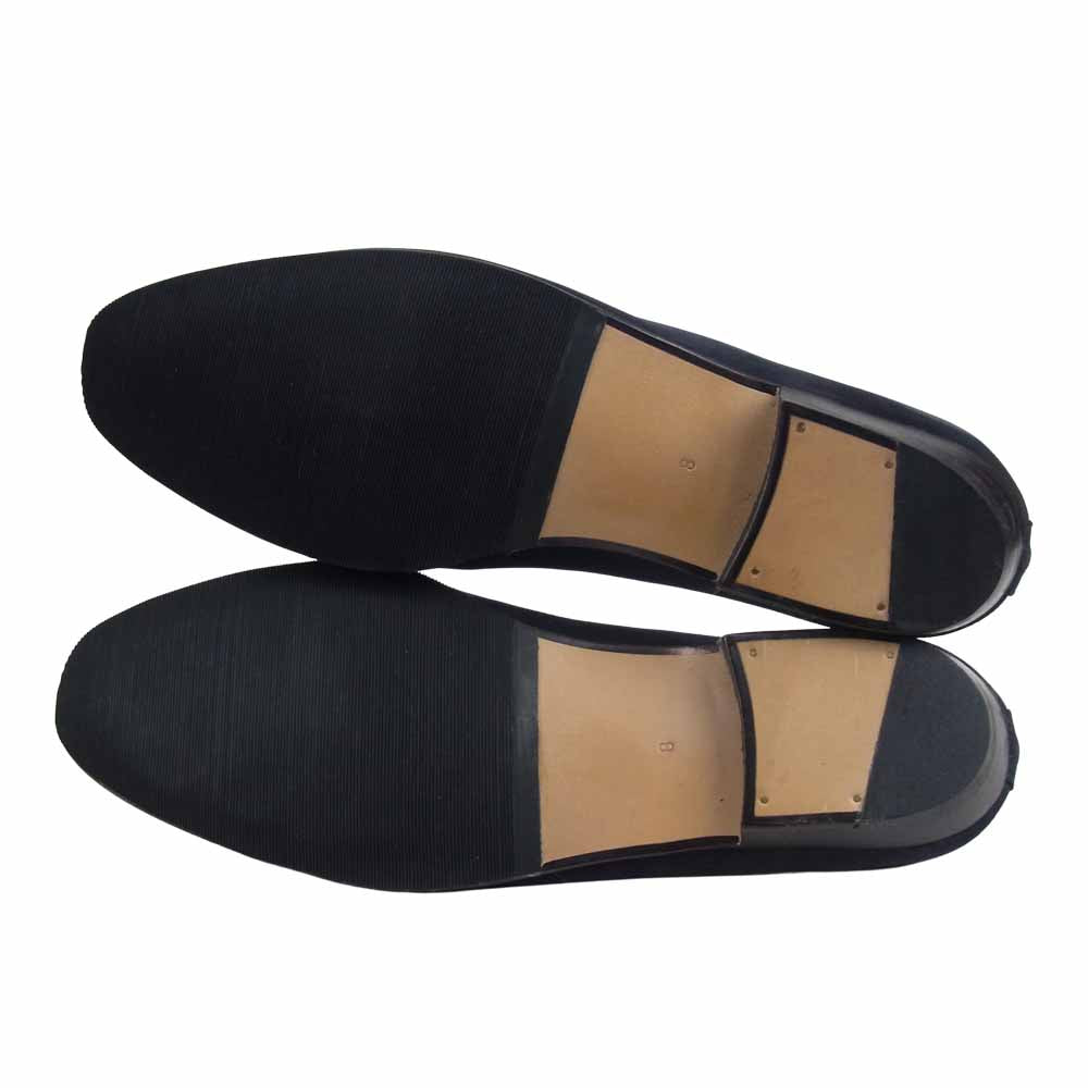 JALAN SRIWIJAYA ジャランスリウァヤ 98917 スエード タッセル ローファー スリッポン シューズ  ネイビー系 8【美品】【中古】