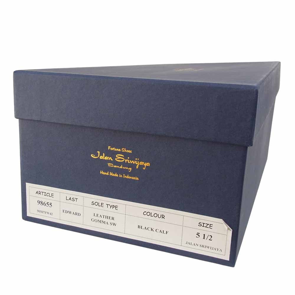JALAN SRIWIJAYA ジャランスリウァヤ 98655 キャップトゥ ストレートチップ シューズ カーフレザー ブラック系 5.5【極上美品】【中古】