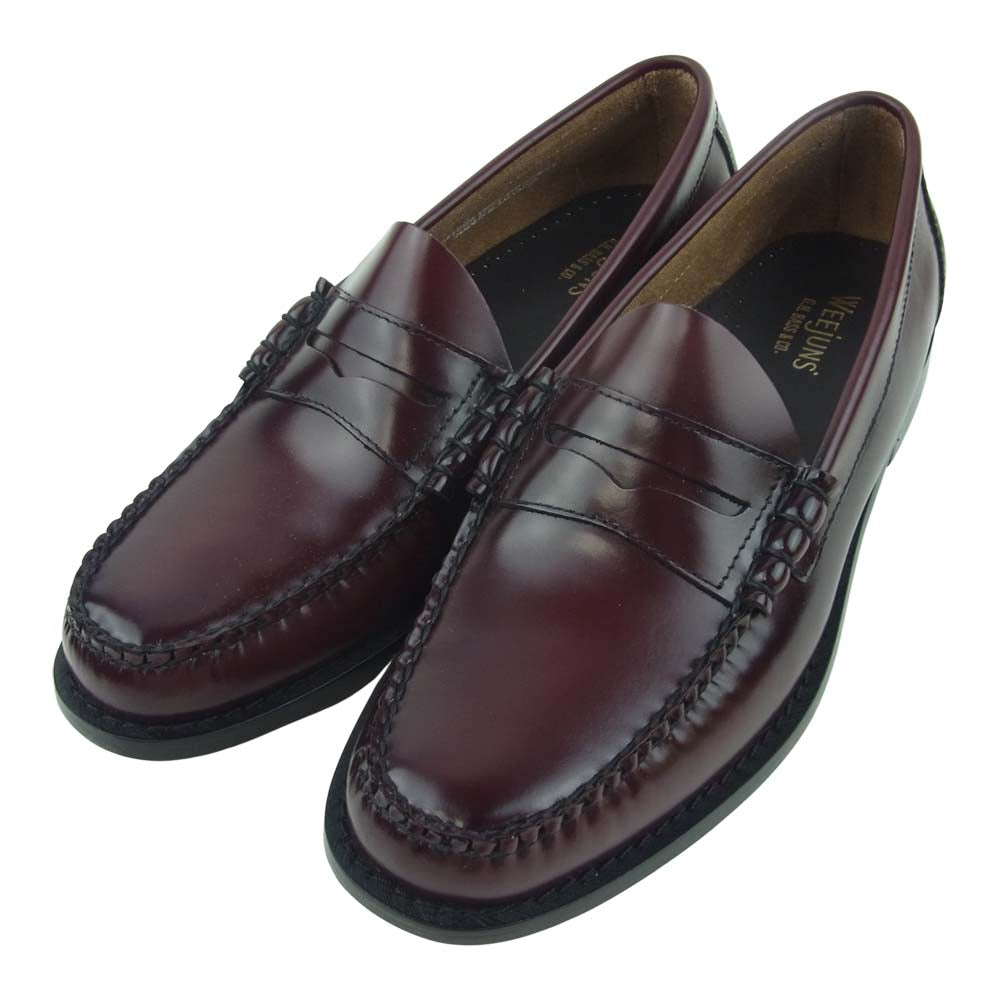 ジーエイチバス BA11010 WEEJUNS ウィージャンズ コイン レザー ローファー WINE LTHR UK7【極上美品】【中古】