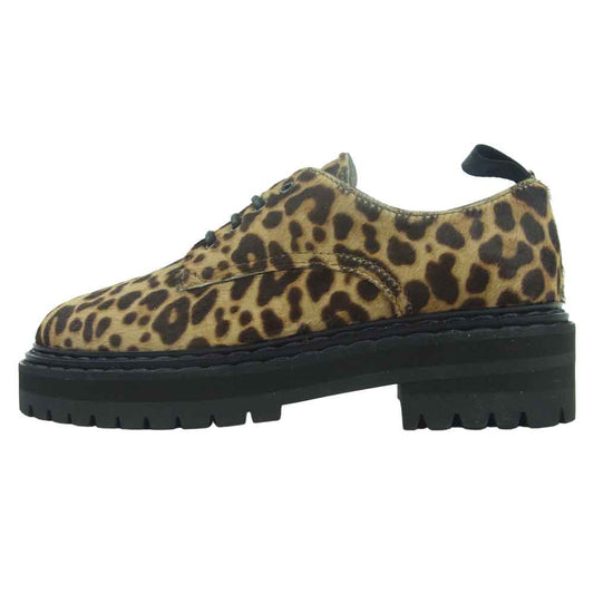 オフィシンク クリエイティブ PROVENCE プロバンス ハラコレザー レオパード ローカット ブーツ ライトブラウン系 37【新古品】【未使用】【中古】