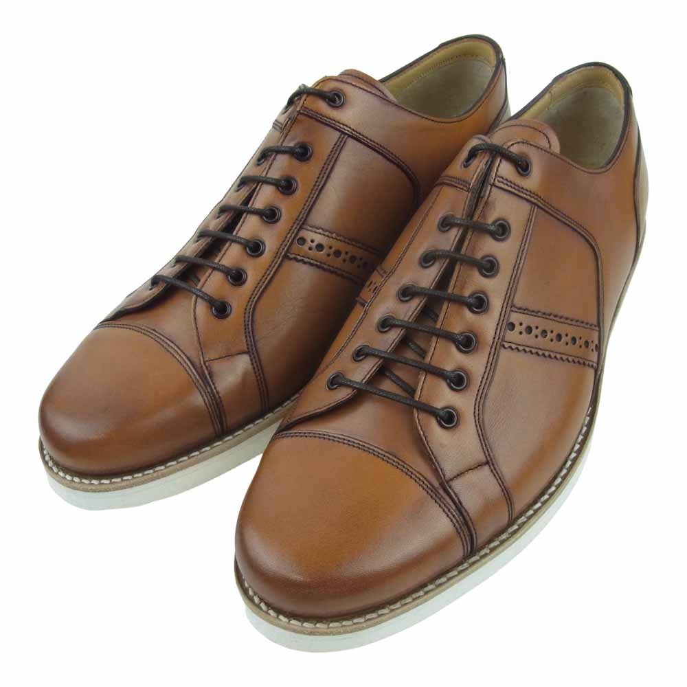 バーカー 4569FW10 Jimmy レザー ローカット シューズ イギリス製 ブラウン系 6.5【美品】【中古】
