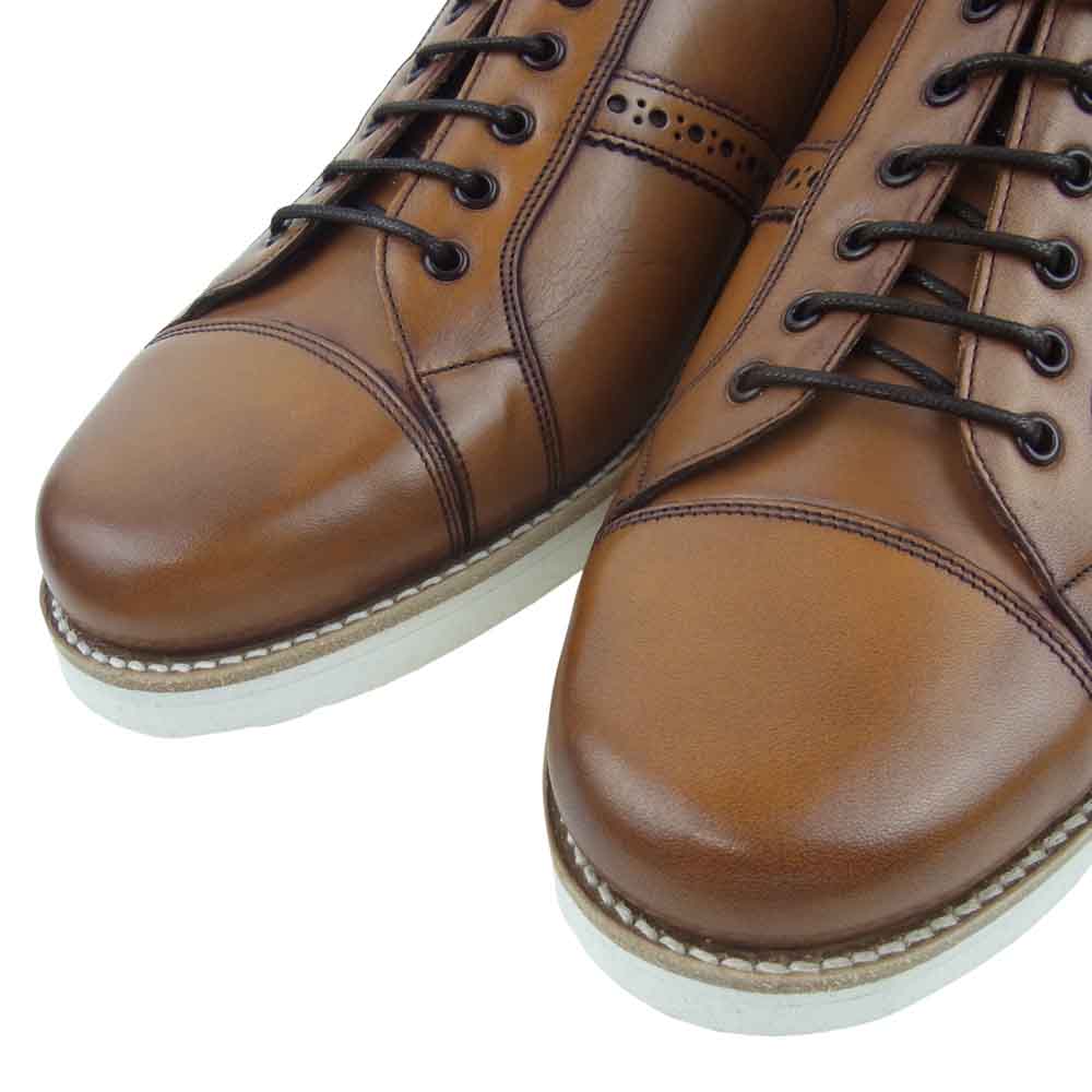 バーカー 4569FW10 Jimmy レザー ローカット シューズ イギリス製 ブラウン系 6.5【美品】【中古】