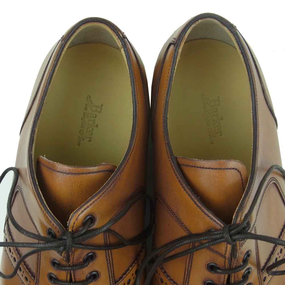 バーカー 4569FW10 Jimmy レザー ローカット シューズ イギリス製 ブラウン系 6.5【美品】【中古】