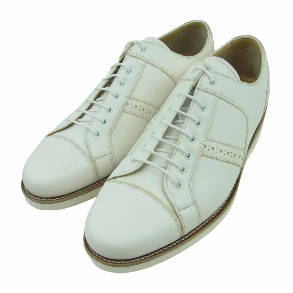 バーカー 4569FW11 Jimmy レザー ローカット シューズ イギリス製 ホワイト系 8F【中古】