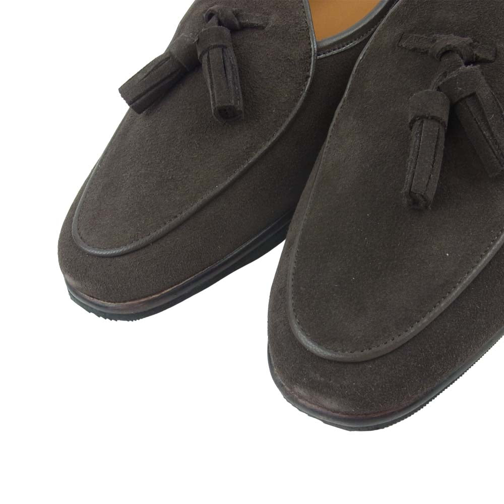 JALAN SRIWIJAYA ジャランスリウァヤ 98917 スエード タッセル ローファー スリッポン ダークブラウン系 8.5【美品】【中古】