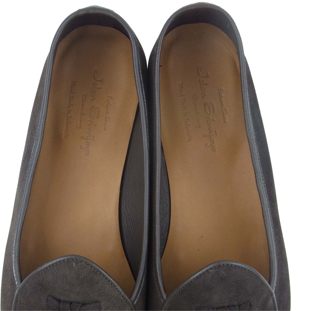 JALAN SRIWIJAYA ジャランスリウァヤ 98917 スエード タッセル ローファー スリッポン ダークブラウン系 8.5【美品】【中古】