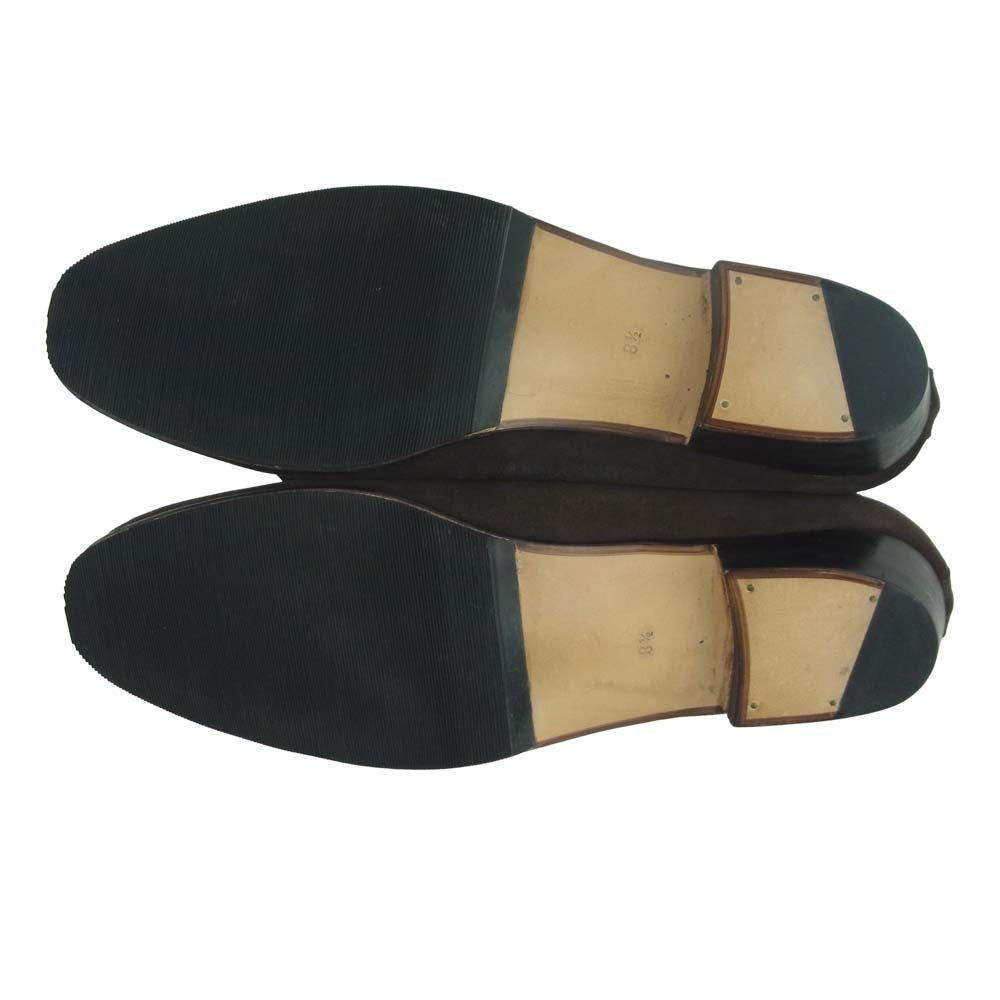 JALAN SRIWIJAYA ジャランスリウァヤ 98917 スエード タッセル ローファー スリッポン ダークブラウン系 8.5【美品】【中古】