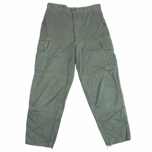 フランス軍 ヴィンテージ M-64 ミリタリー カーゴ パンツ 258 カーキ系 表記無し【中古】
