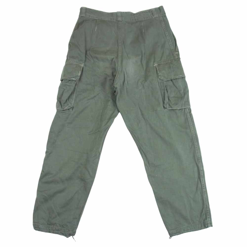 フランス軍 ヴィンテージ M-64 ミリタリー カーゴ パンツ 258 カーキ系 表記無し【中古】